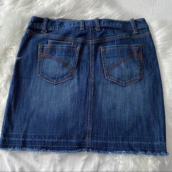 LOFT • Raw Hem Jean Skirt - Picture 5 of 6